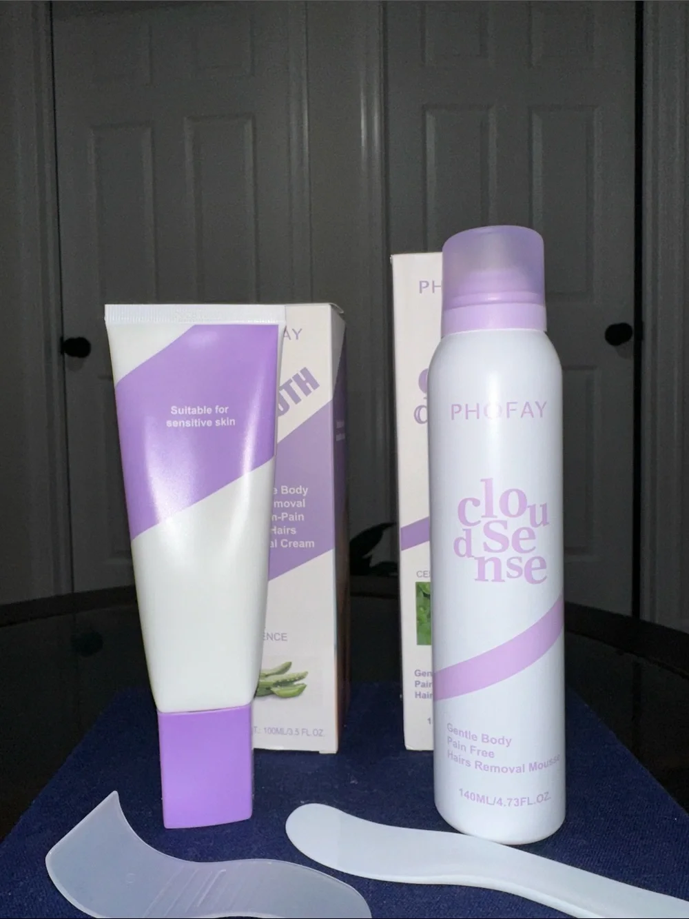 PHOFAY CloudSense Gentle Body Hair Removal Mousse - Lavender & White
